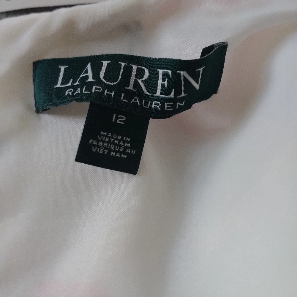 LAUREN Ralph Lauren Shift Dress Scoop Neck Sz 12 - Picture 5 of 12